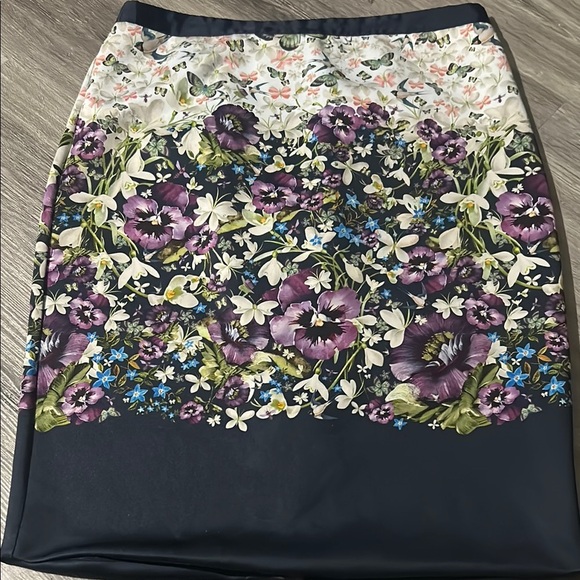 Ted Baker London Purple and Blue Cocktail Pencil Skirt - Picture 1 of 5